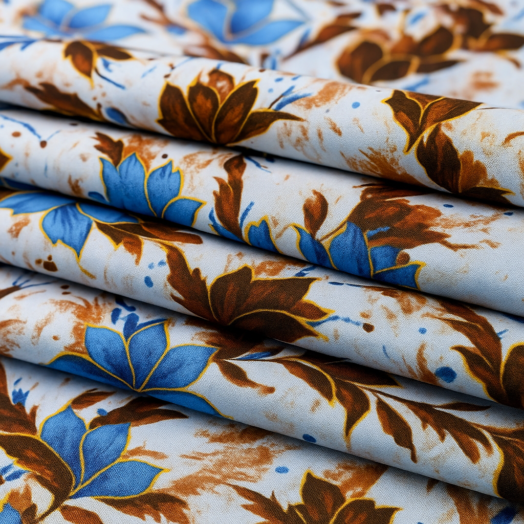 Digital Printed 2 piece Suit Unstitched polo cotton