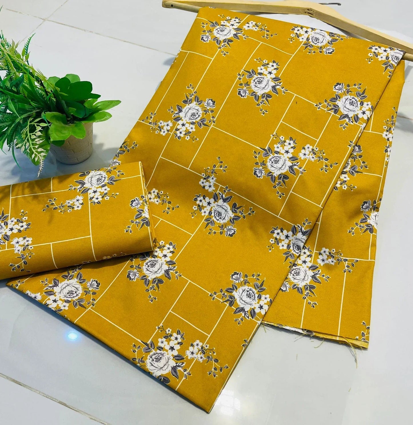 Digital Printed 2 piece Suit Unstitched polo cotton