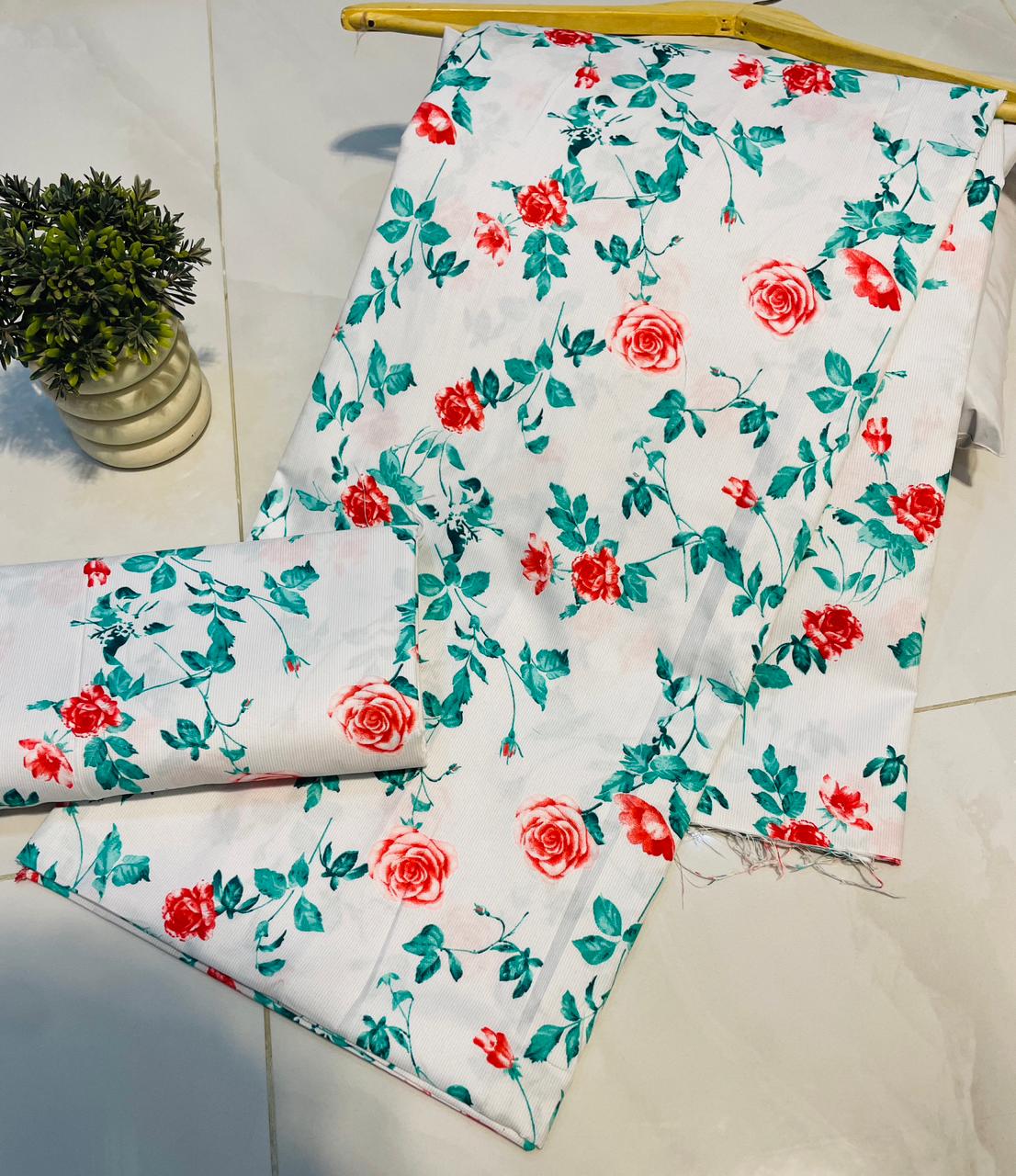 Digital Printed 2 piece Suit Unstitched polo cotton