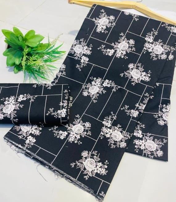 Digital Printed 2 piece Suit Unstitched polo cotton