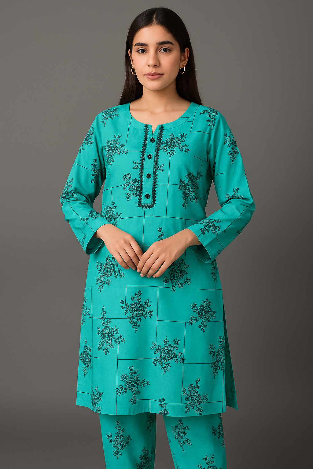 Stitched Linen 2 Piece Suit