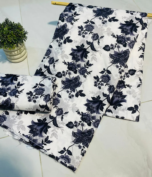 Digital Printed  2 piece Suit Unstitched polo cotton