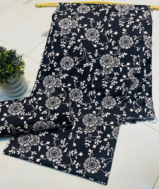 Digital Printed  2 piece Suit Unstitched polo cotton