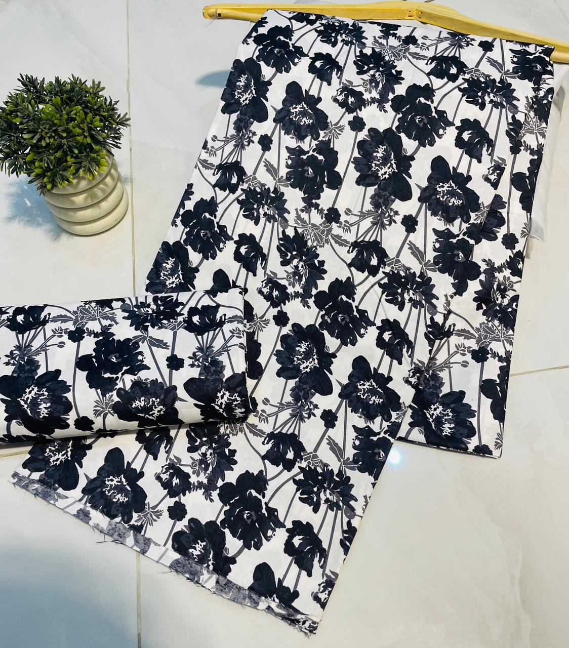 Digital Printed  2 piece Suit Unstitched polo cotton