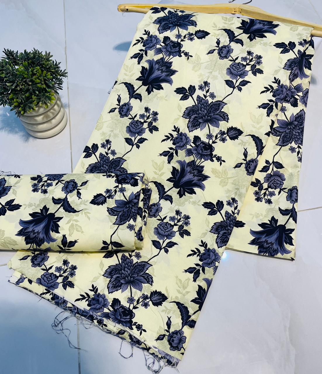 Digital Printed  2 piece Suit Unstitched polo cotton